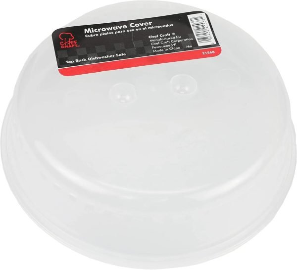 Chef Craft Classic Microwave Cover, 10 inches in diameter, Clear